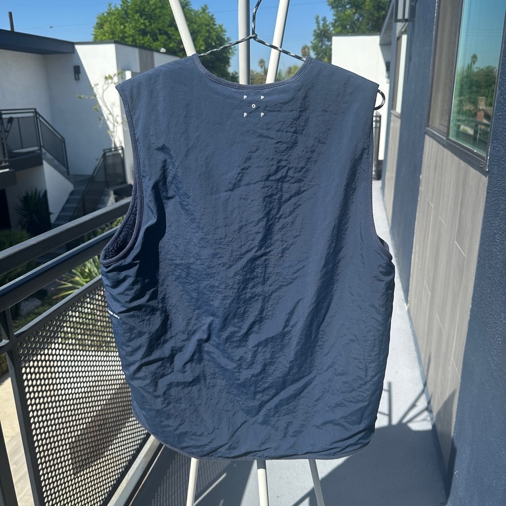 Pop Trading Company Harold Reversible Vest Navy - Picture 6 of 11